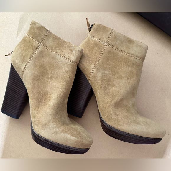 Modern Vintage Allison Chunky Heel Booties 41 Sand - Picture 7 of 7